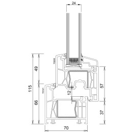 Kunststofffenster | 50x50 cm (500x500 mm) | weiß | Kipp-Fenster